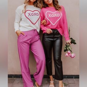 •NWT•SOLD OUT•XL-2X•XOXO- A FOREVER KIND OF LOVE PINK SWEATER•NEW